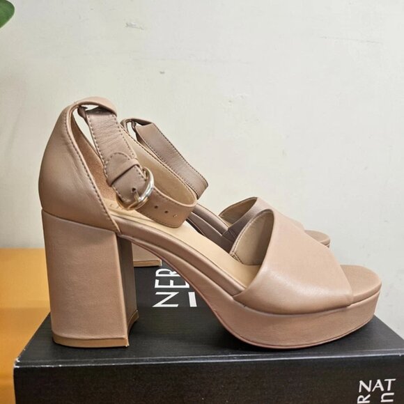 Women's Naturalizer Pearlyn Heel - Taupe Lea - Size 7 - Picture 3 of 6